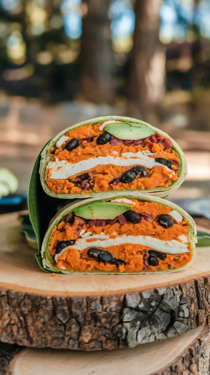 Sweet Potato + Black Bean Wraps